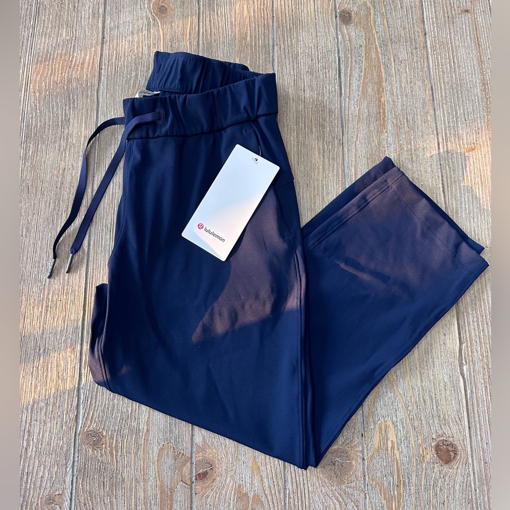 Lululemon Athletica Blue Track Pants with Drawstring Waist